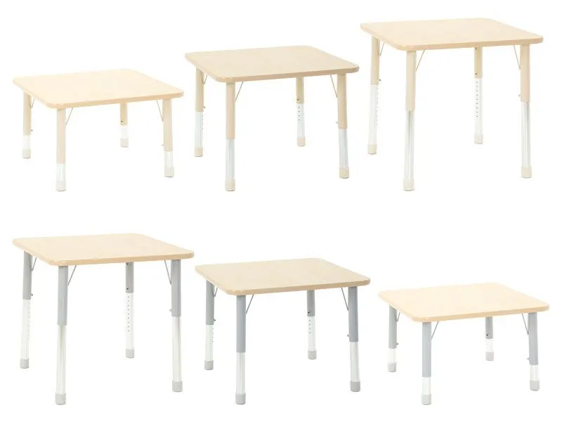 Square table Owlaf with height-adjustable legs in 2 colors Square table Owlaf with height-adjustable legs in 2 colors